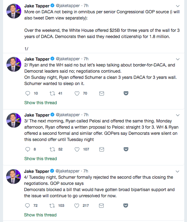 Jake Tapper DACA tweets